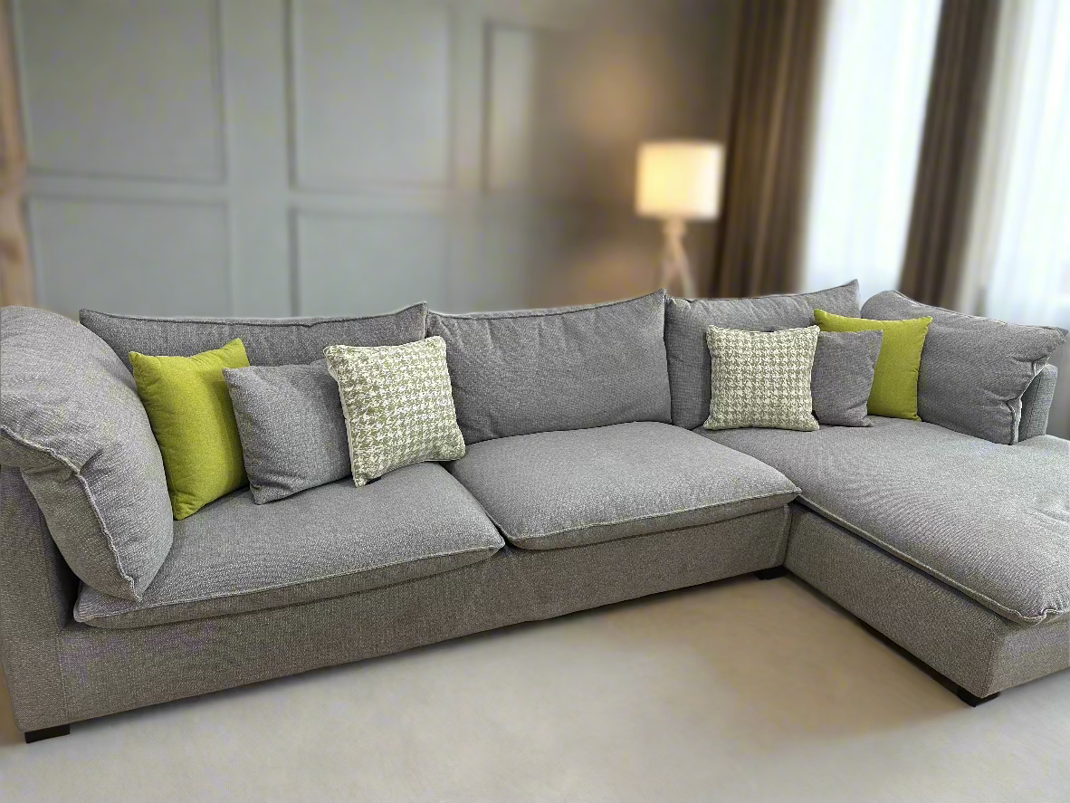 MIRAGE Feather Down Five-Seater Sofa with Chaise