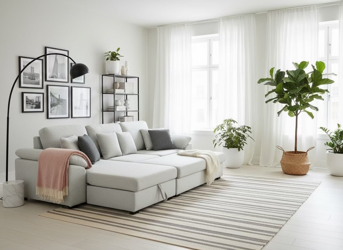 SERENE - Three - Seaters, Luxury Full-Out Sofa Bed with Storage