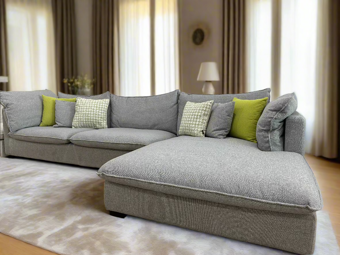 MIRAGE Feather Down Five-Seater Sofa with Chaise