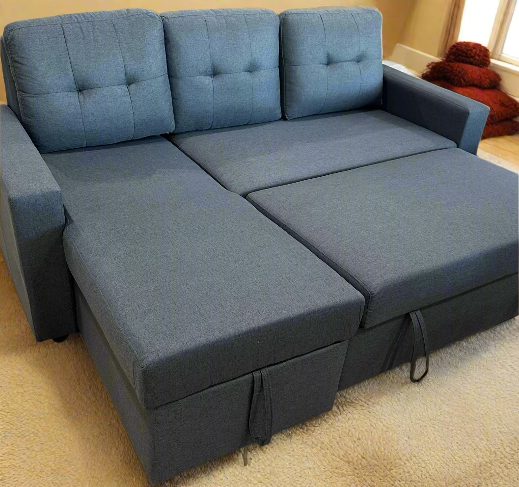 SORRENTO Three-Seater Sofa Bed w/ Reversible Chaise