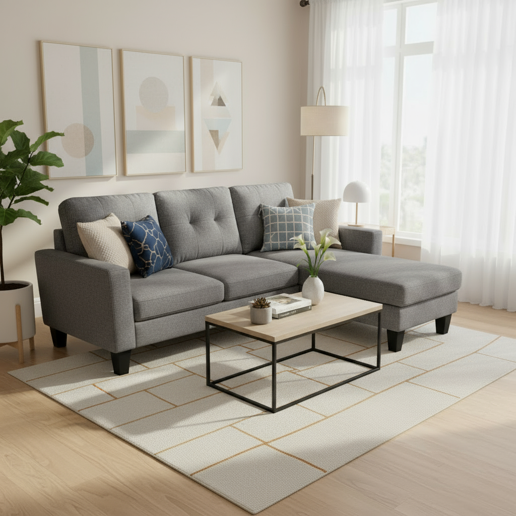 SUNSET Three-Seater Sofa w/ Reversible Chaise