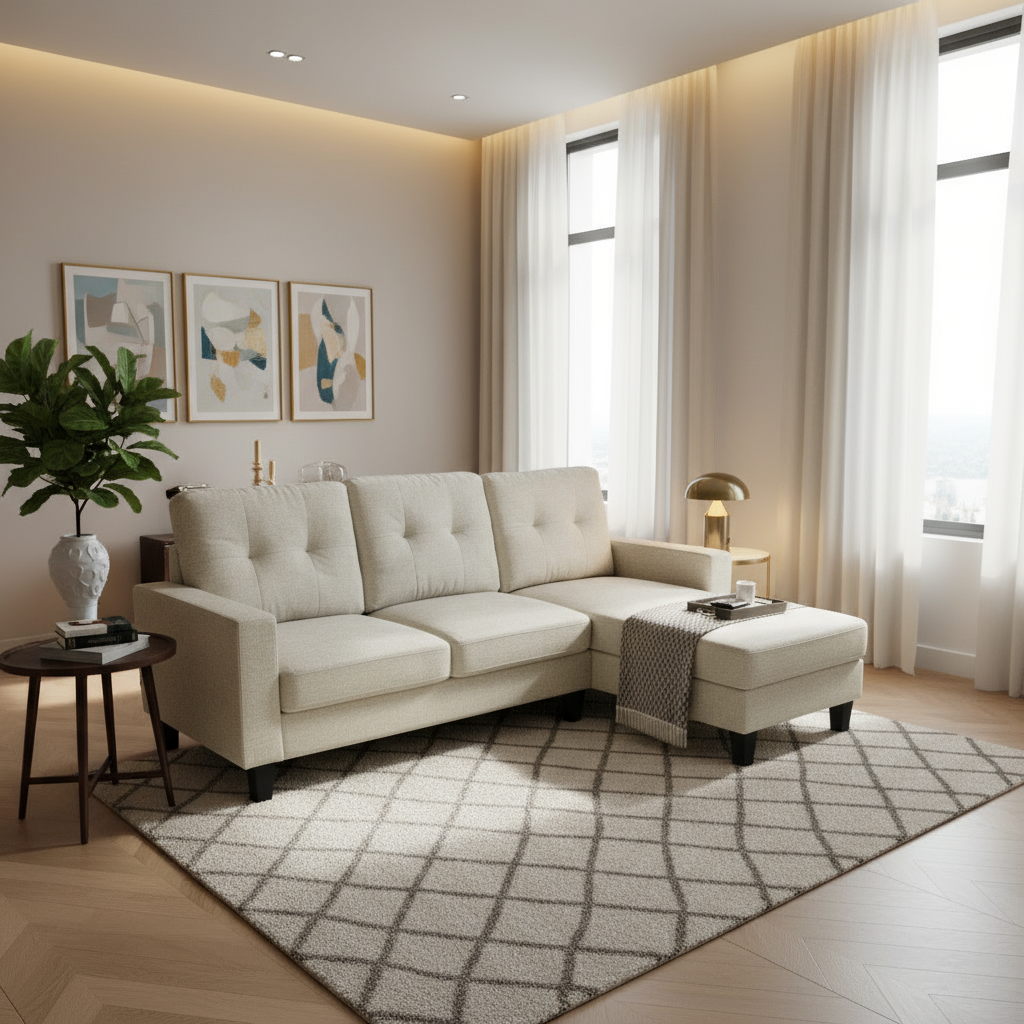 SUNSET Three-Seater Sofa w/ Reversible Chaise