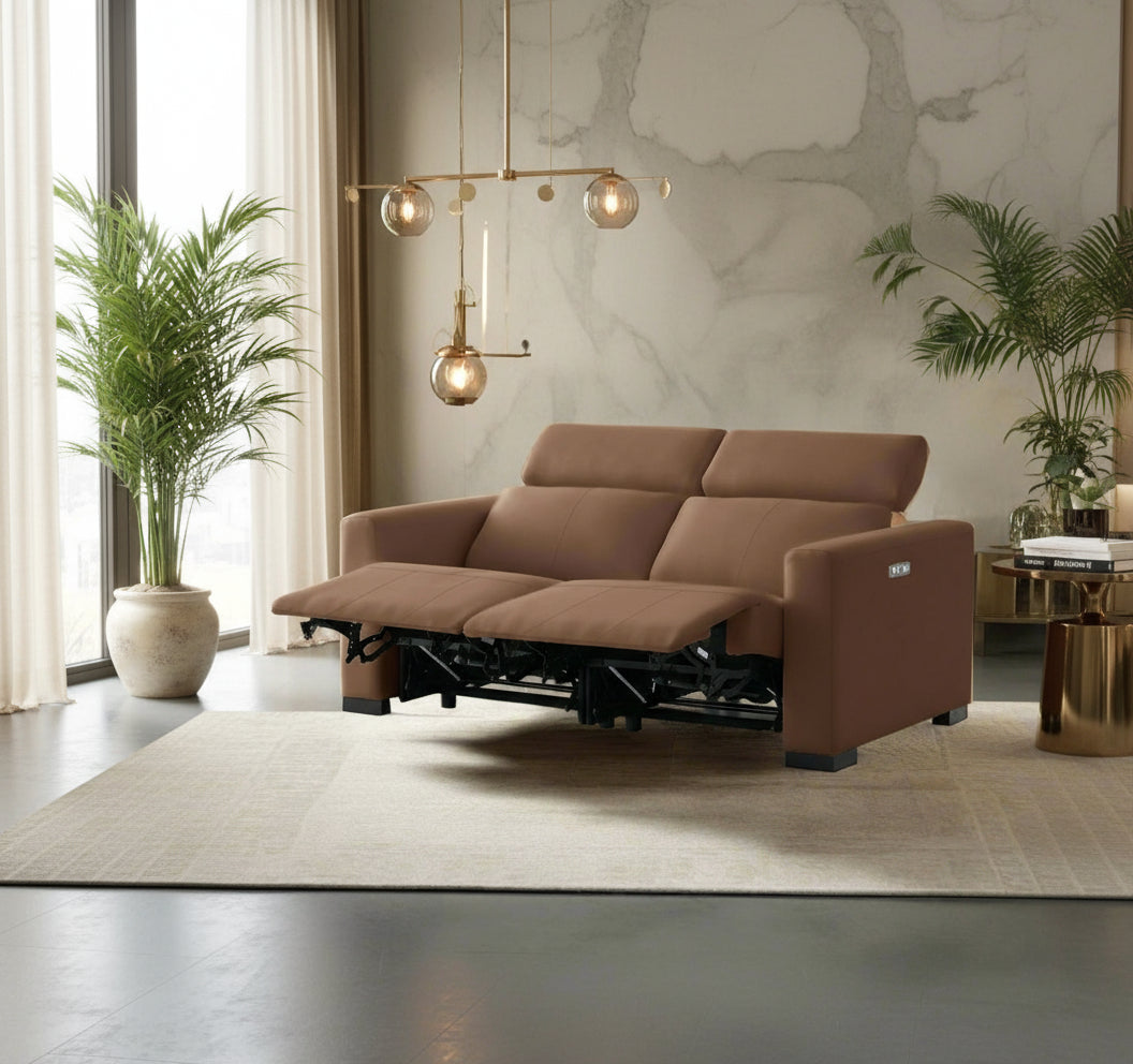 Luisa Leather Recliner Two Seater Sofa