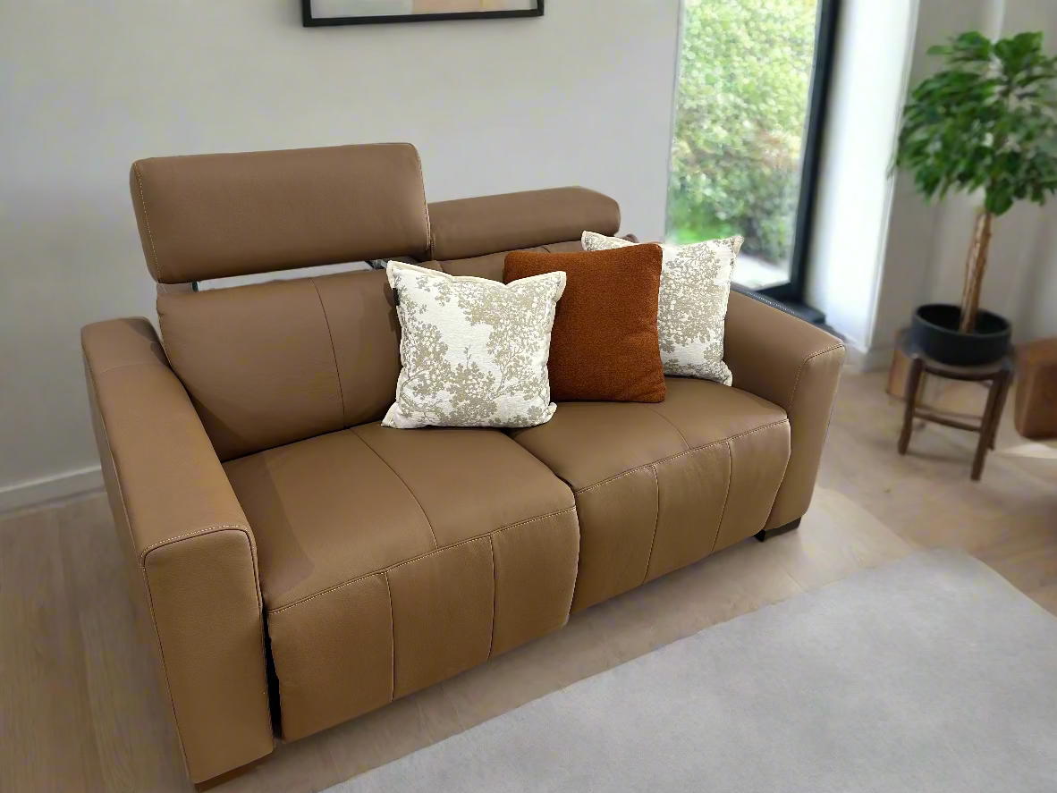 Luisa Leather Recliner Two Seater Sofa