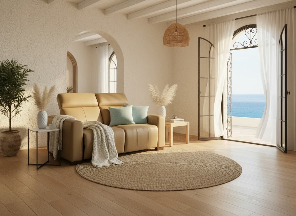 Luisa Leather Recliner Two Seater Sofa