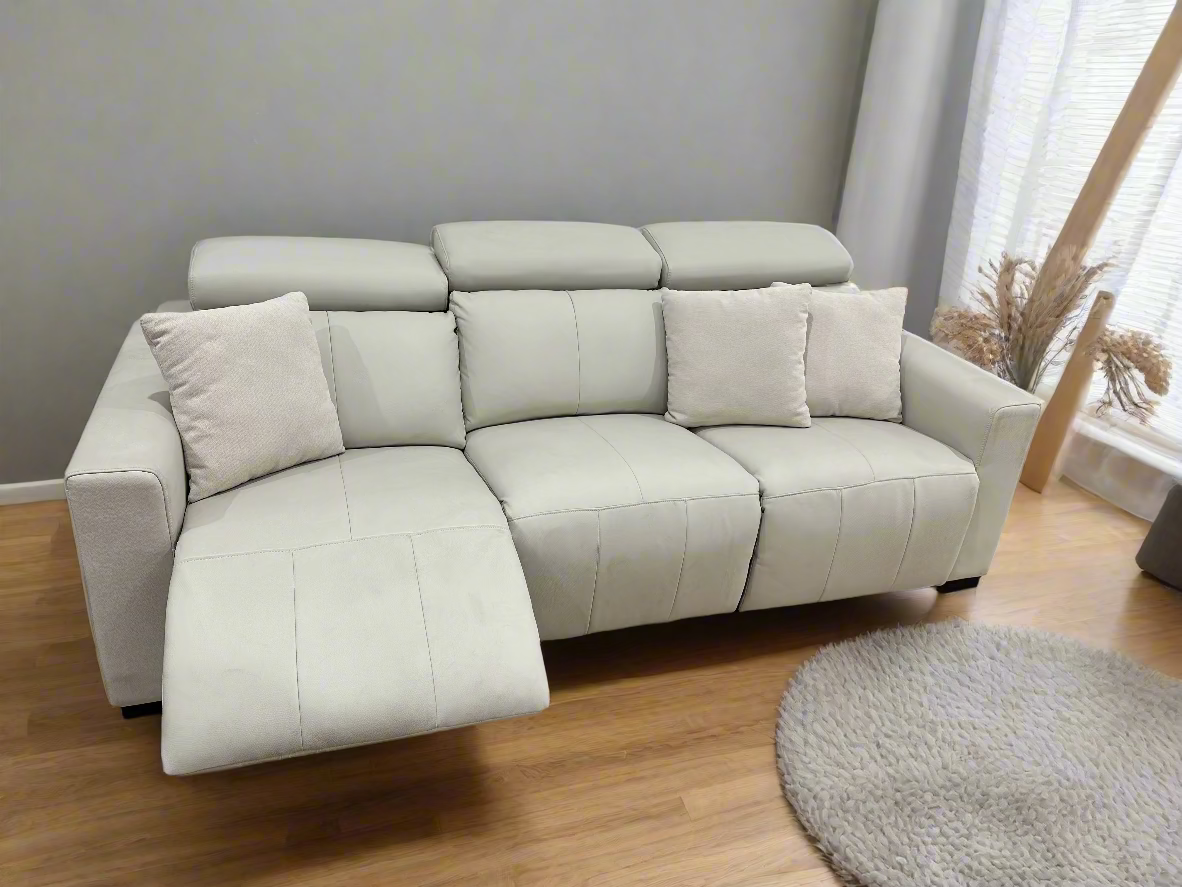 Luisa Leather Recliner Three Seater Sofa