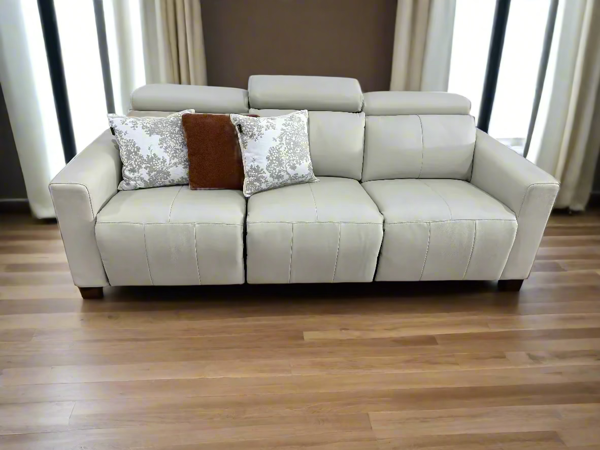 Luisa Leather Recliner Three Seater Sofa