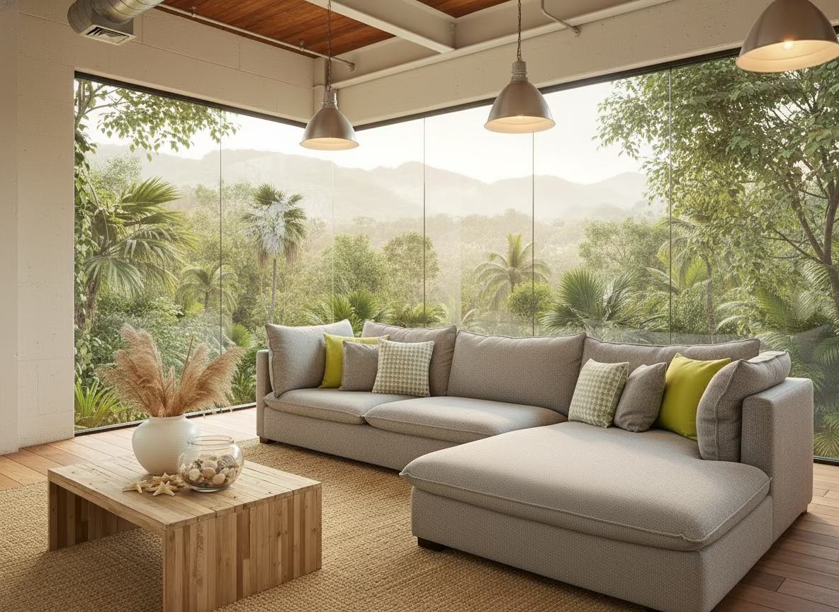 MIRAGE Feather Down Five-Seater Sofa with Chaise