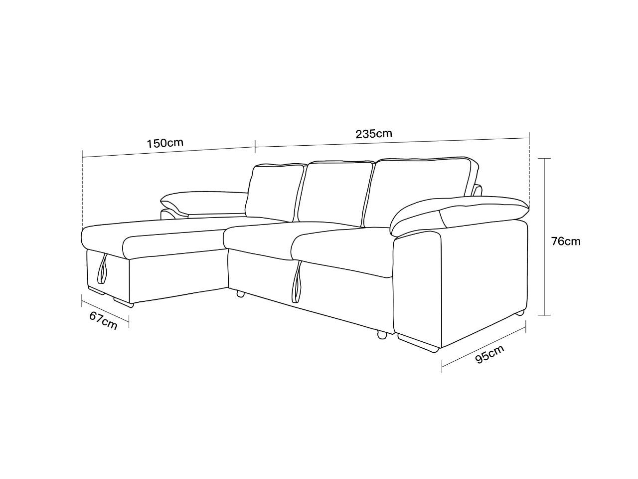 SERENE -  Three - Seaters , Luxury Full-Out Sofa Bed with Storage
