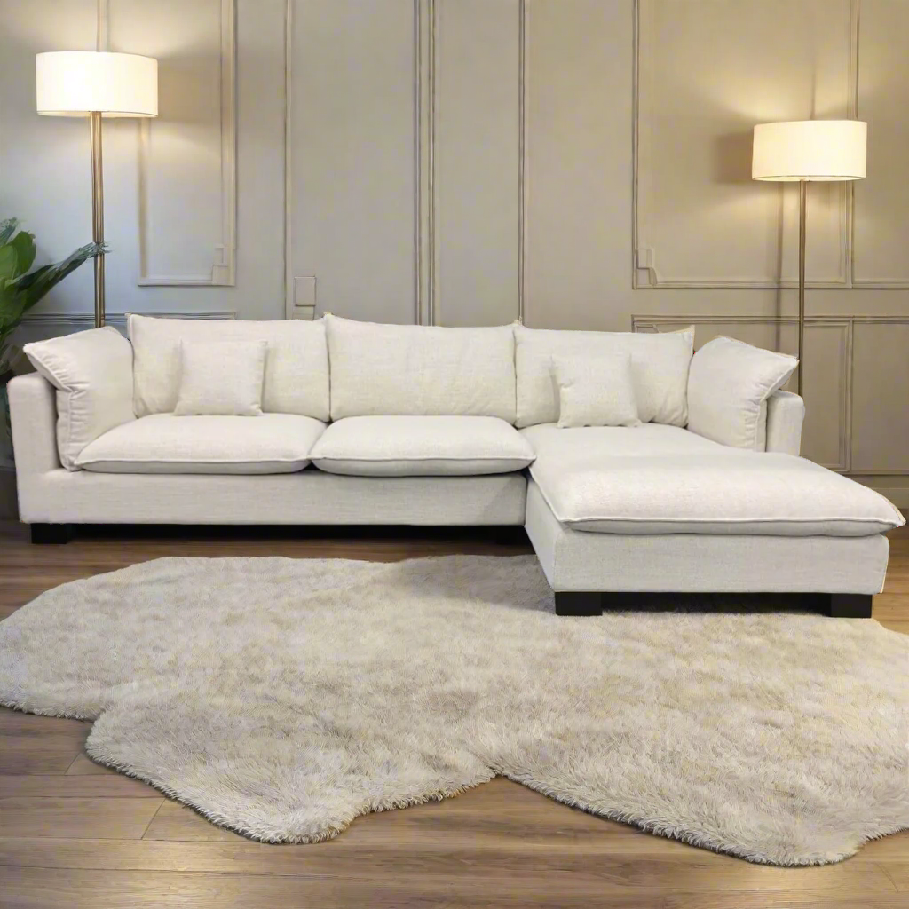 MIRAGE Feather Down Five-Seater Sofa with Chaise
