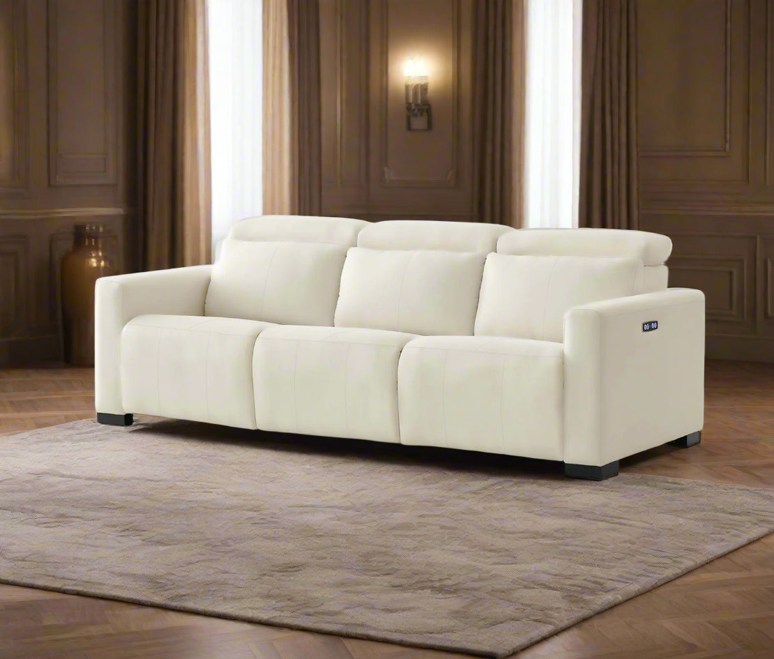 Luisa Leather Recliner Three Seater Sofa